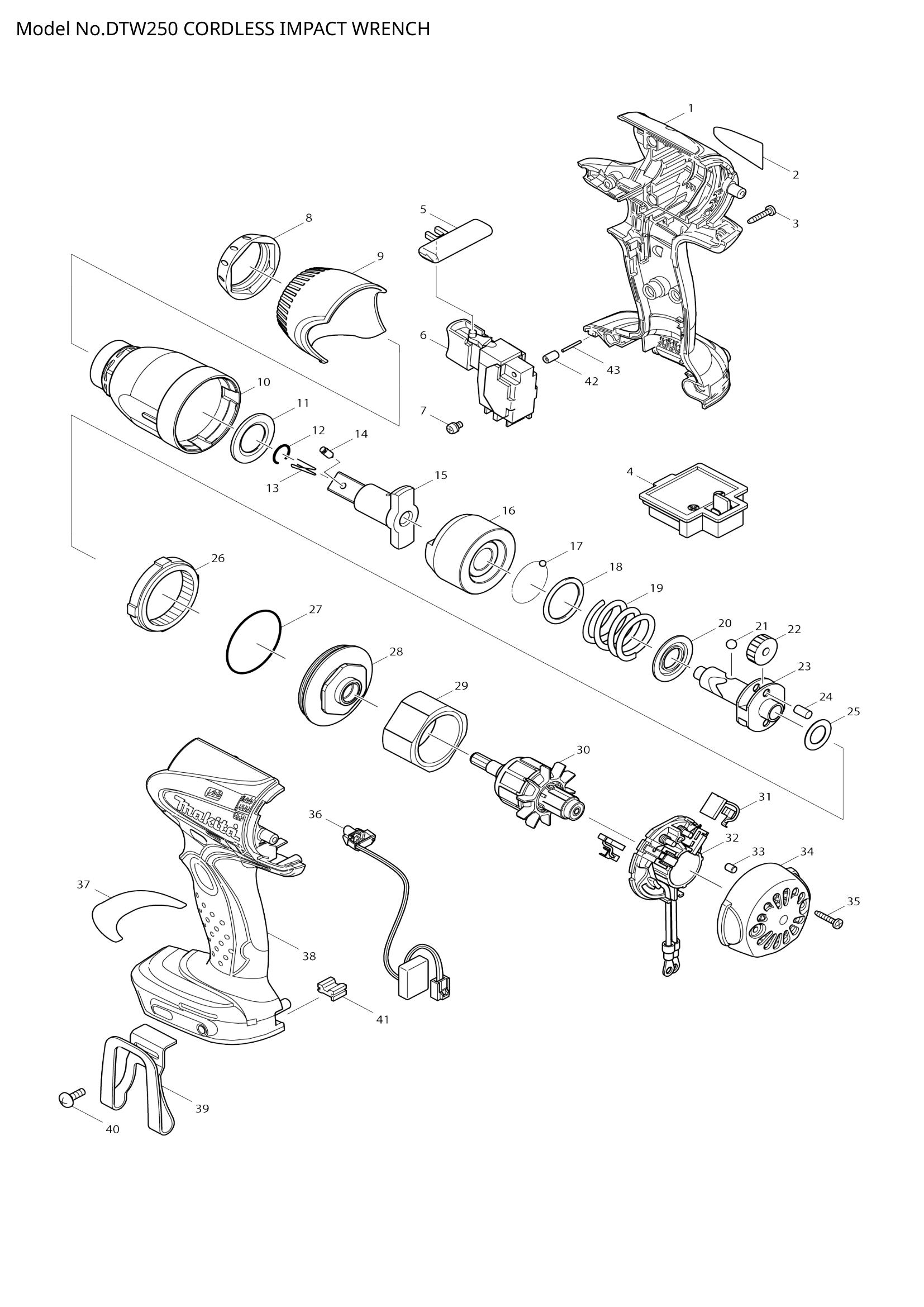 Diagram for DTW250